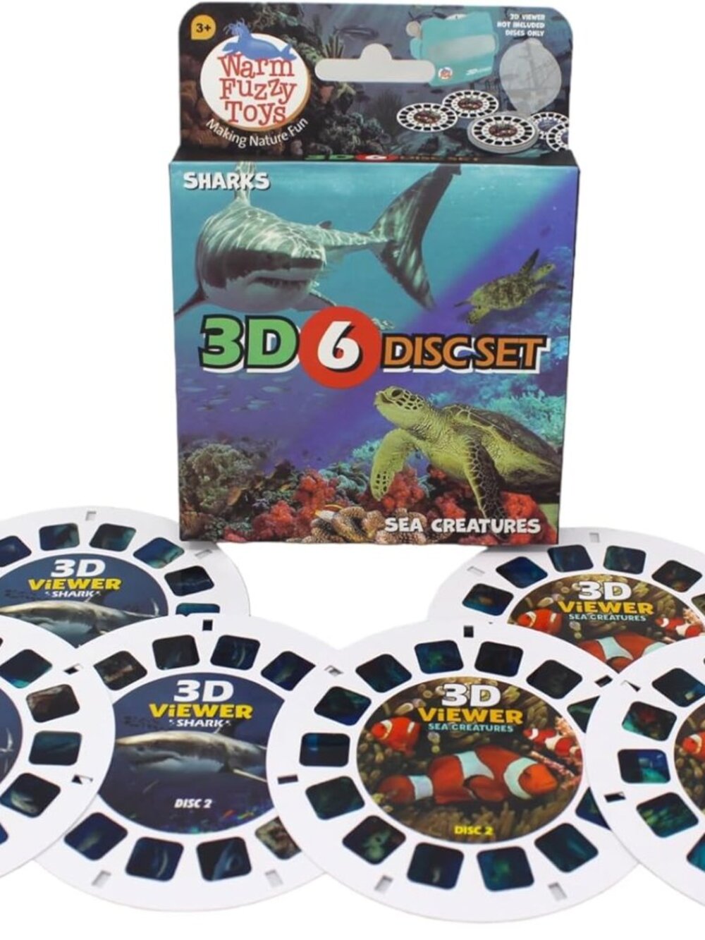 WARM FUZZY Toys Sea and Shark Reels for Viewfinder - Viewfinder Reels 6 Discs